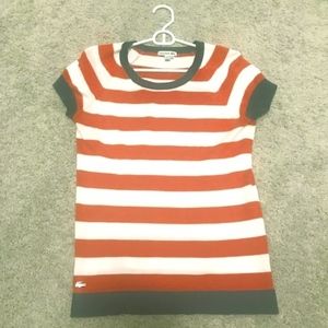 Lacoste Shirt- Orange and Blue